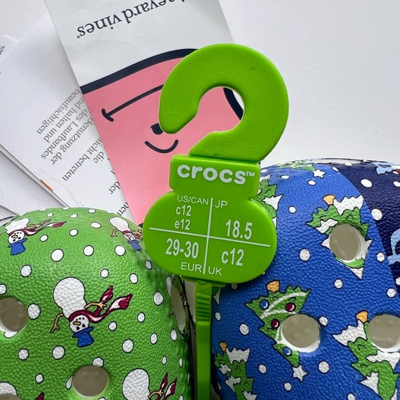 NWT Crocs x Vineyard  Vines Kids’ Crocs™ Holiday Patchwork Clogs SZ-C12 - Picture 11 of 15